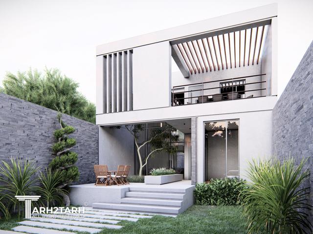 طراحی پلان و نما ویلا ساری