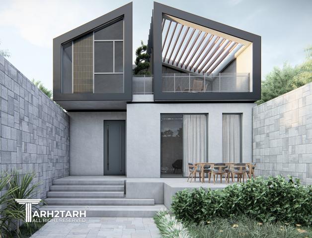 طراحی پلان و نما ویلا ساری