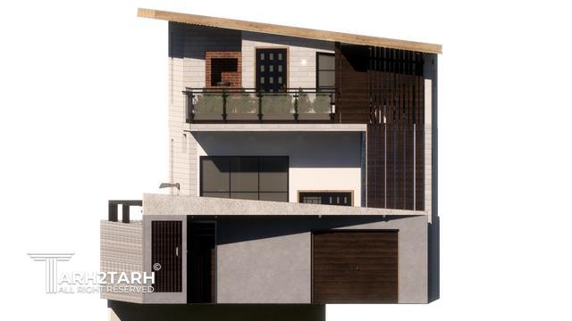 طراحی پلان و نما ویلا ساری