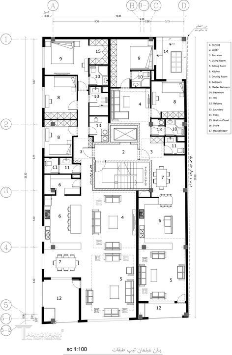 مسابقه طراحی پلان ساختمان مسکونی دولت-2