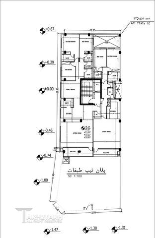 طراحی پلان ساختمان مسکونی دولت-2
