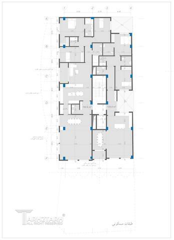 طراحی پلان ساختمان مسکونی دولت-2
