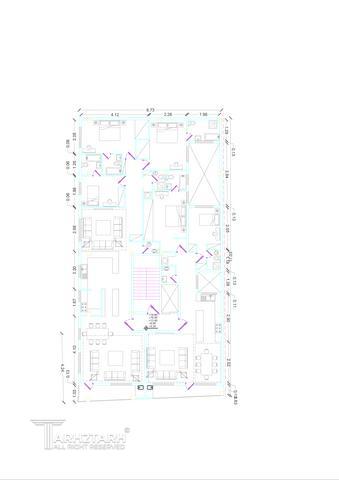 طراحی پلان ساختمان مسکونی دولت-2