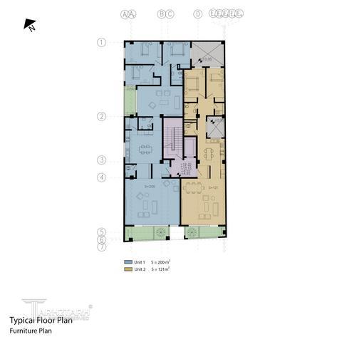طراحی پلان ساختمان مسکونی دولت-2