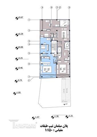 طراحی پلان ساختمان مسکونی دولت-2