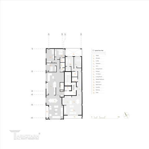 طراحی پلان ساختمان مسکونی دولت-2
