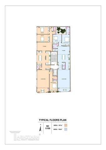 طراحی پلان ساختمان مسکونی دولت-2