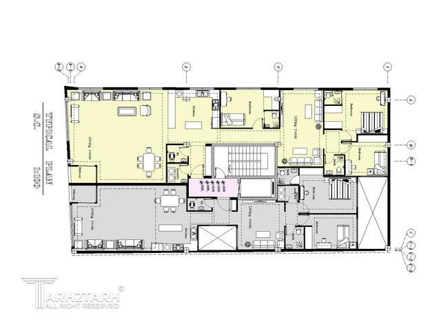 طراحی پلان ساختمان مسکونی دولت-2