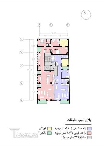 طراحی پلان ساختمان مسکونی دولت-2