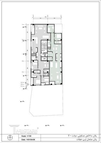 طراحی پلان ساختمان مسکونی دولت-2