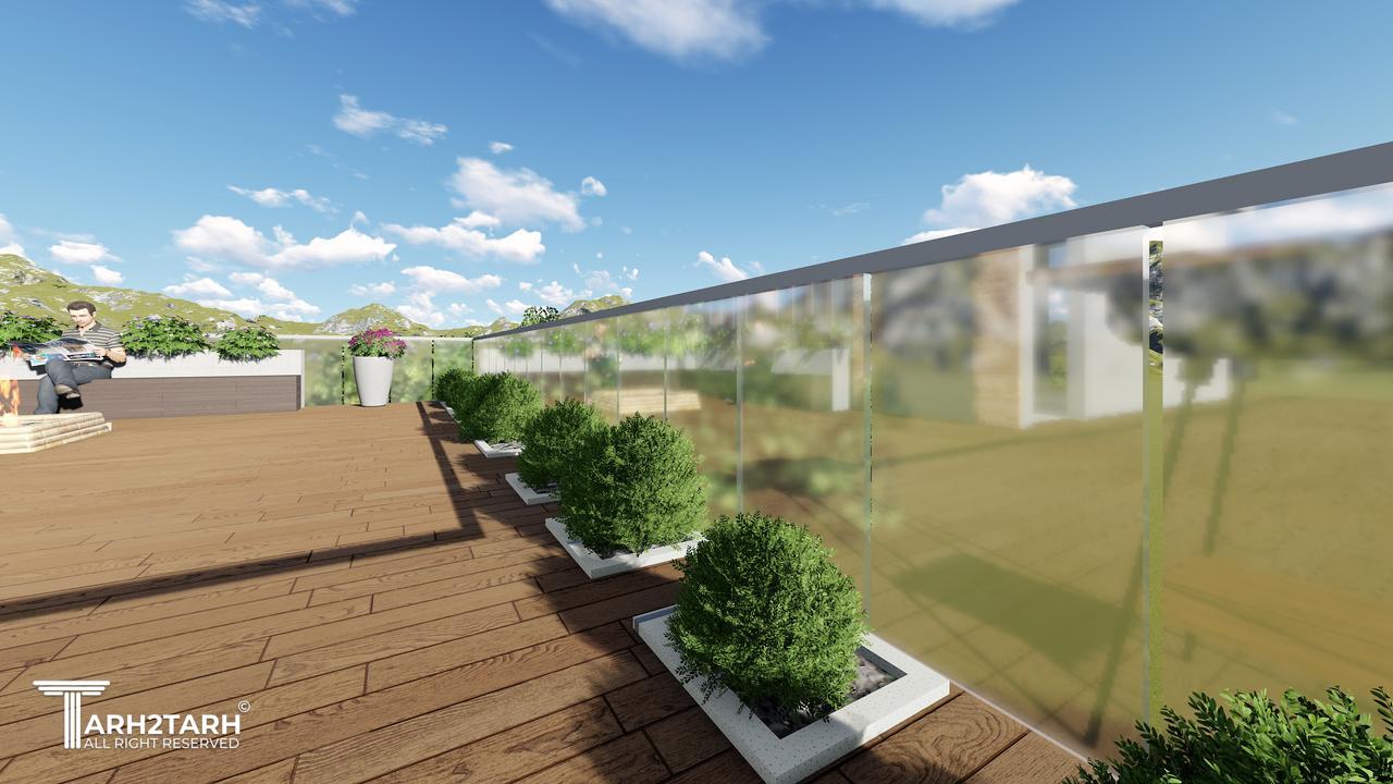 مسابقه پروژه طراحی نما روف گاردن و محوطه کلاردشت