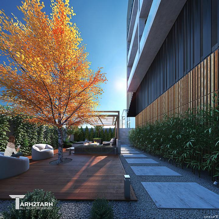 مسابقه پروژه طراحی نما روف گاردن و محوطه کلاردشت