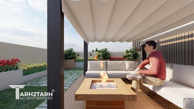 پروژه طراحی نما روف گاردن و محوطه کلاردشت