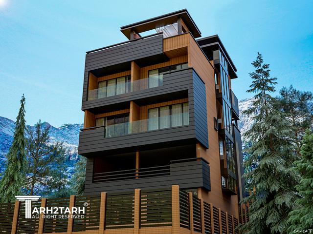 پروژه طراحی نما روف گاردن و محوطه کلاردشت