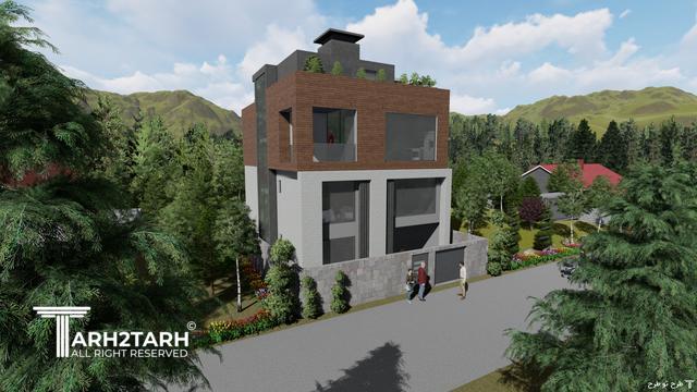 پروژه طراحی نما روف گاردن و محوطه کلاردشت