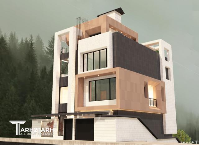 پروژه طراحی نما روف گاردن و محوطه کلاردشت