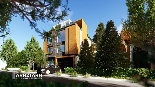 پروژه طراحی نما روف گاردن و محوطه کلاردشت