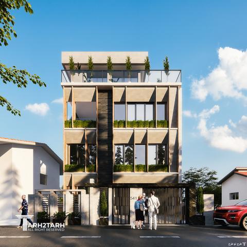 پروژه طراحی نما روف گاردن و محوطه کلاردشت