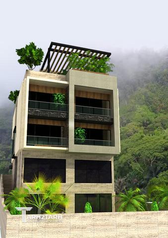 پروژه طراحی نما روف گاردن و محوطه کلاردشت