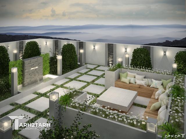 پروژه طراحی نما روف گاردن و محوطه کلاردشت