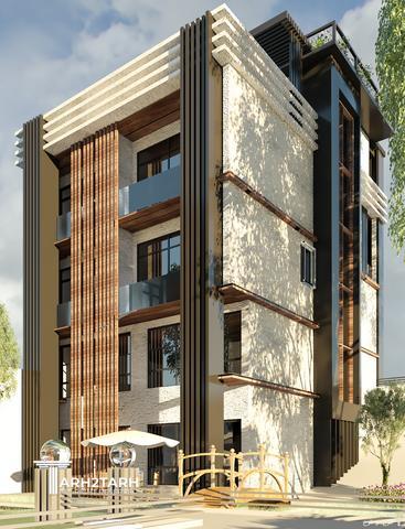 پروژه طراحی نما روف گاردن و محوطه کلاردشت