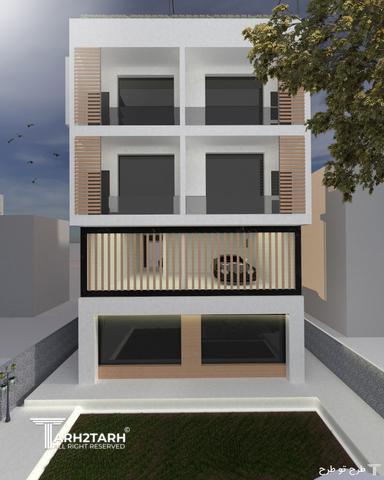 پروژه طراحی نما روف گاردن و محوطه کلاردشت