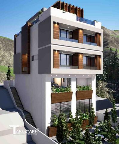 پروژه طراحی نما روف گاردن و محوطه کلاردشت