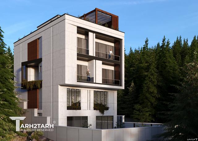 پروژه طراحی نما روف گاردن و محوطه کلاردشت