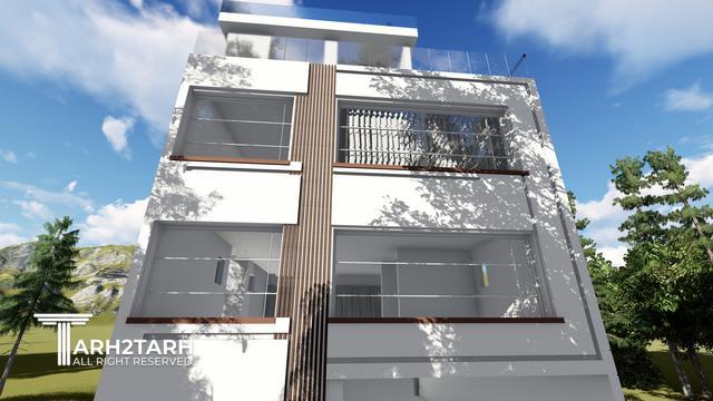 پروژه طراحی نما روف گاردن و محوطه کلاردشت