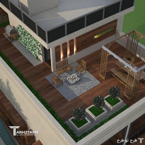 پروژه طراحی نما روف گاردن و محوطه کلاردشت