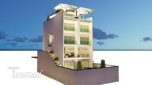 پروژه طراحی نما روف گاردن و محوطه کلاردشت