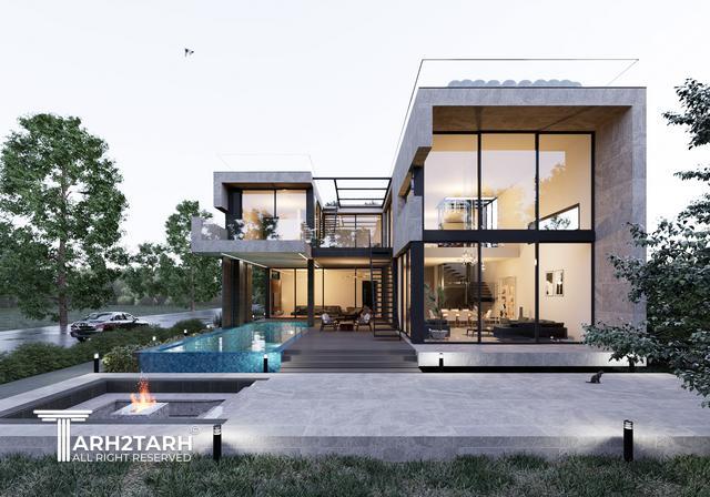 طراحی ویلا ترنج