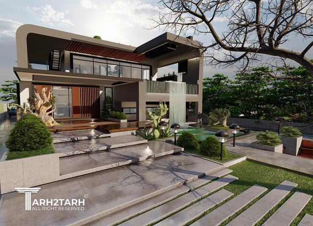 طراحی ویلا ترنج