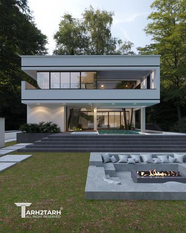 طراحی ویلا ترنج