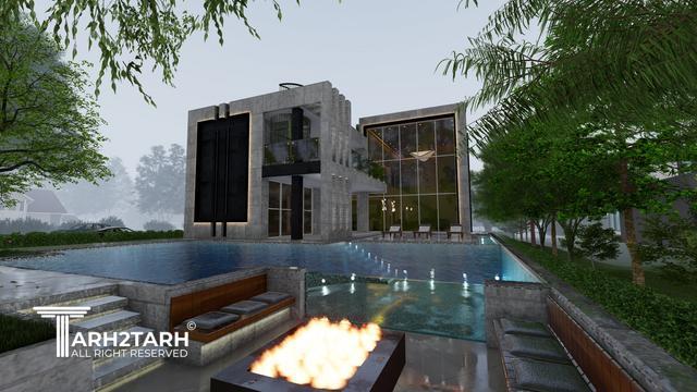 طراحی ویلا ترنج