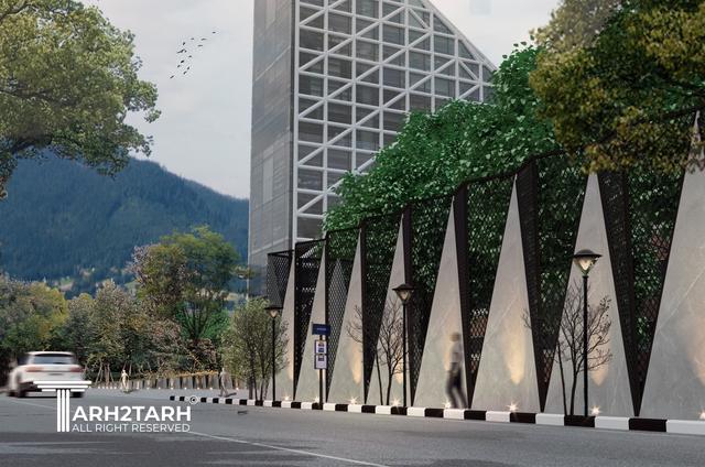 طراحی دیوار شمالی پارک فناوری پردیس