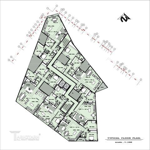 طراحی پلان قیطریه رزیدنس2