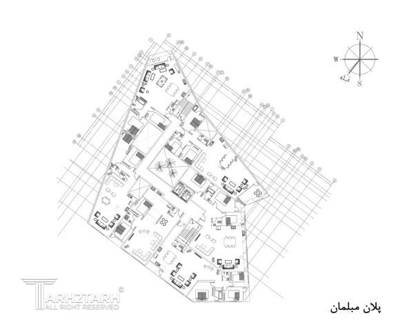 طراحی پلان قیطریه رزیدنس2
