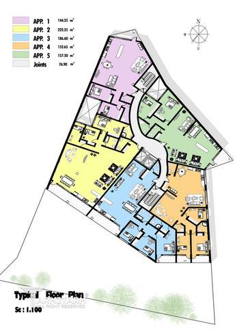 طراحی پلان قیطریه رزیدنس2