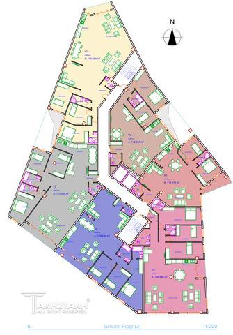 طراحی پلان قیطریه رزیدنس2