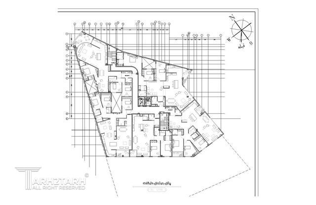 طراحی پلان قیطریه رزیدنس2