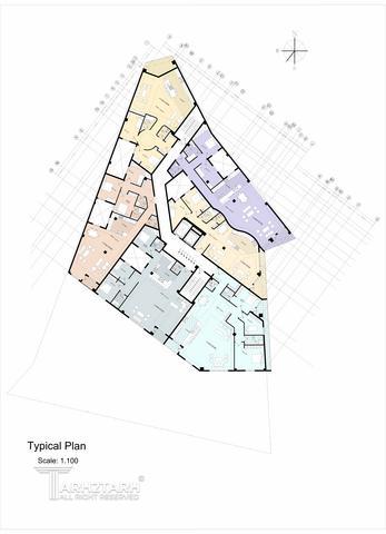 طراحی پلان قیطریه رزیدنس2
