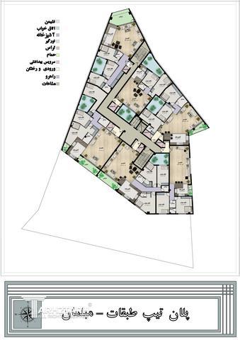طراحی پلان قیطریه رزیدنس2