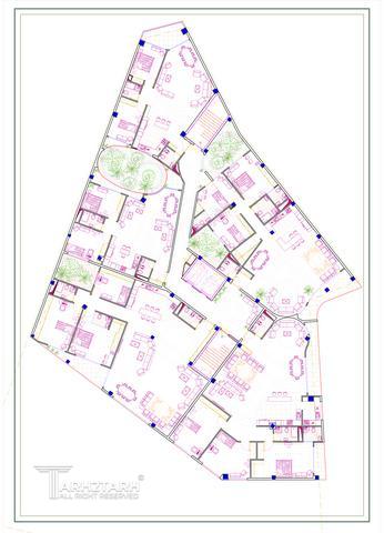 طراحی پلان قیطریه رزیدنس2