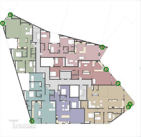 طراحی پلان قیطریه رزیدنس2