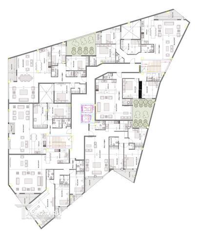 طراحی پلان قیطریه رزیدنس2