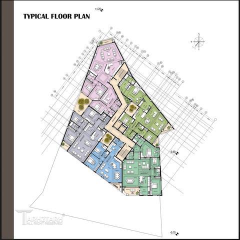 طراحی پلان قیطریه رزیدنس2