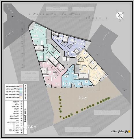 طراحی پلان قیطریه رزیدنس2