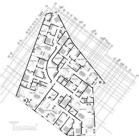 طراحی پلان قیطریه رزیدنس2