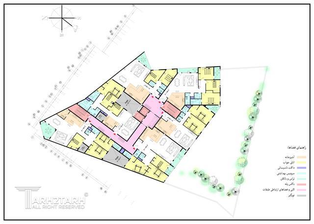 طراحی پلان قیطریه رزیدنس2